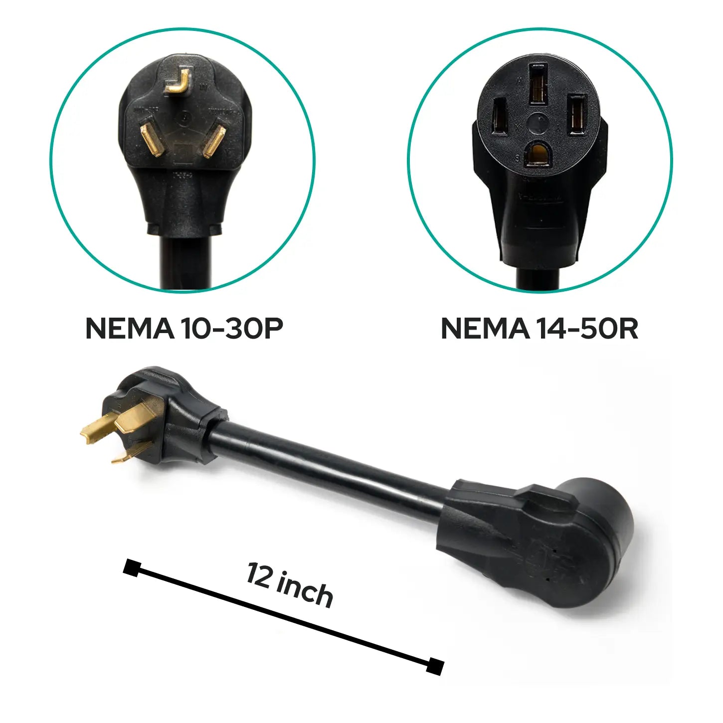 NEMA 10-30P to 14-50R EV Charger Adapter