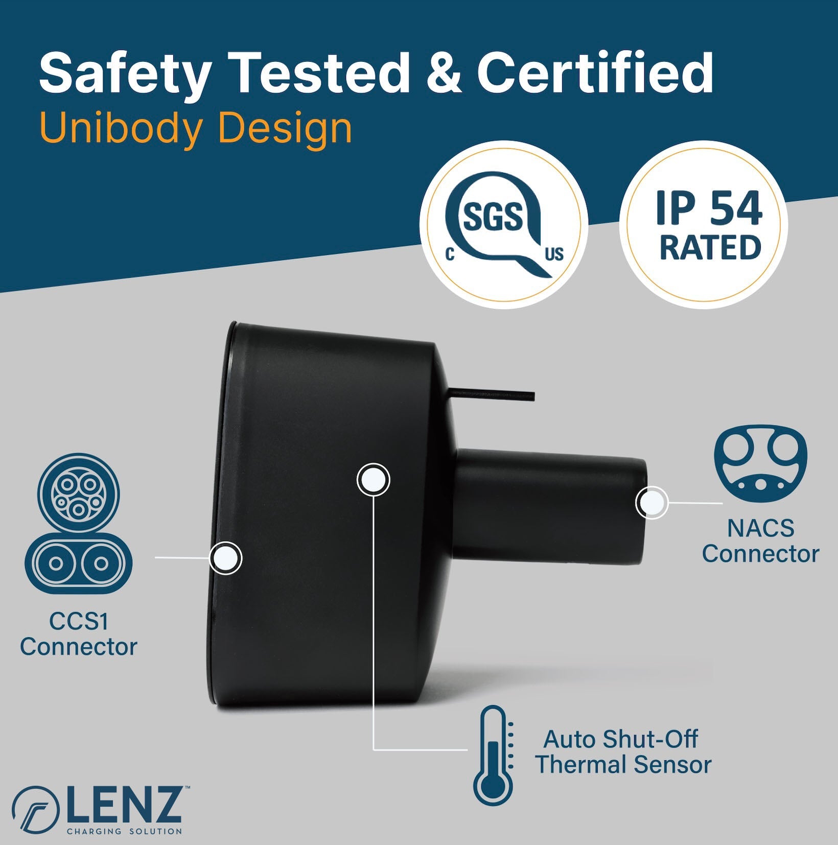 CCS1 to Tesla Charger Adapter - LENZ