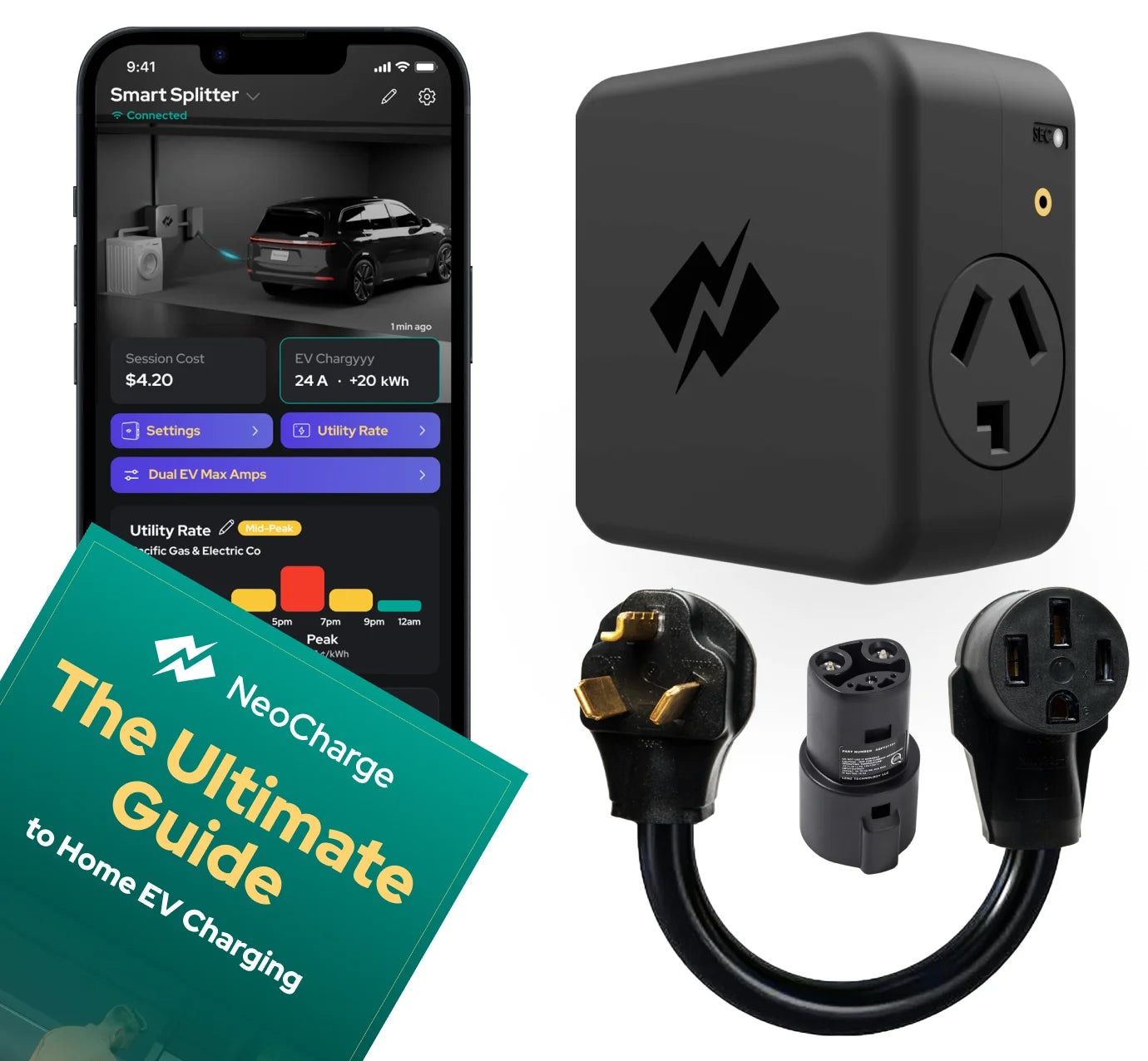 NEMA 10-30 Smart Splitter Pro Bundle - NeoCharge
