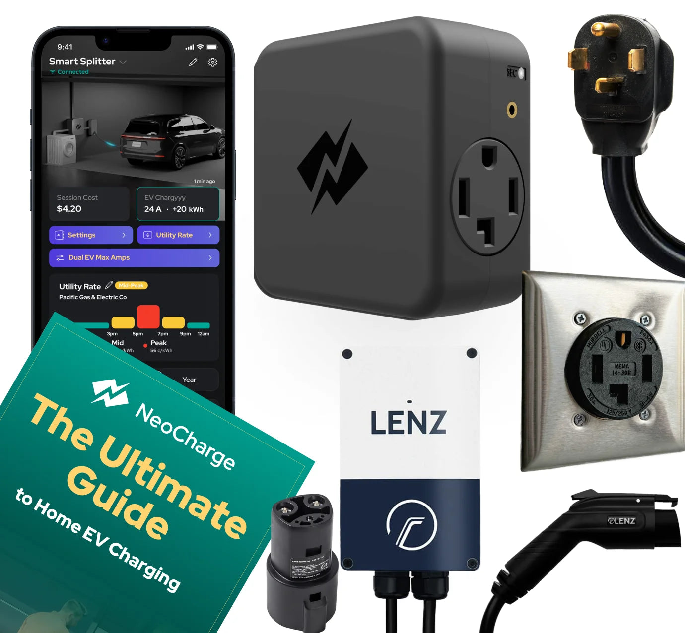 NEMA 14-30 Smart Splitter Pro Bundle - NeoCharge