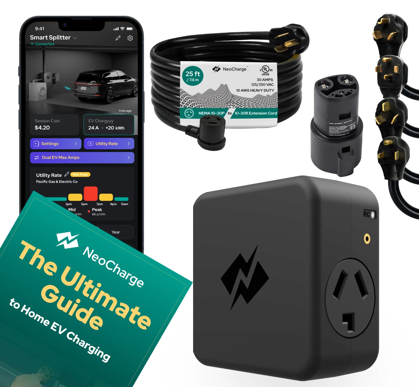 NEMA 10-30 Smart Splitter Ultimate Bundle - NeoCharge