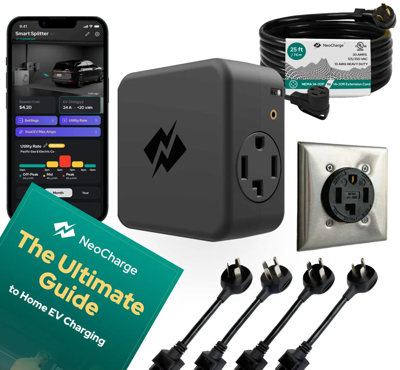 NEMA 14-30 Smart Splitter Ultimate Bundle - NeoCharge