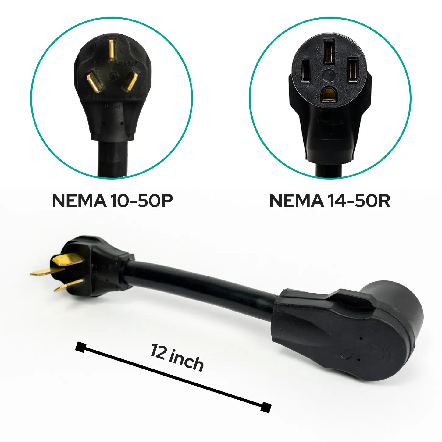 NEMA 10-50P to 14-50R EV Charger Adapter