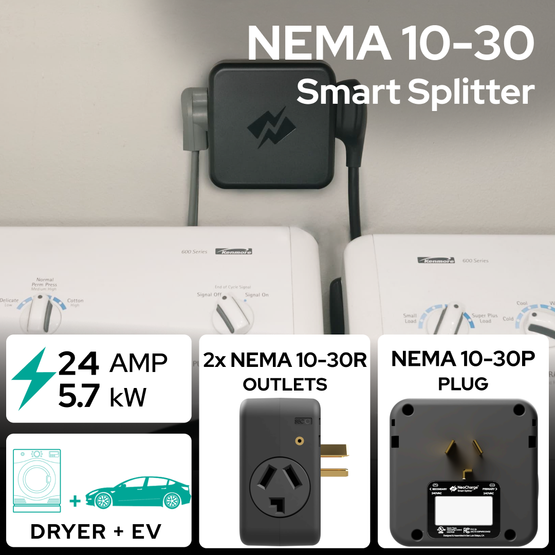 NEMA 10-30 Smart Splitter - EV/Dryer