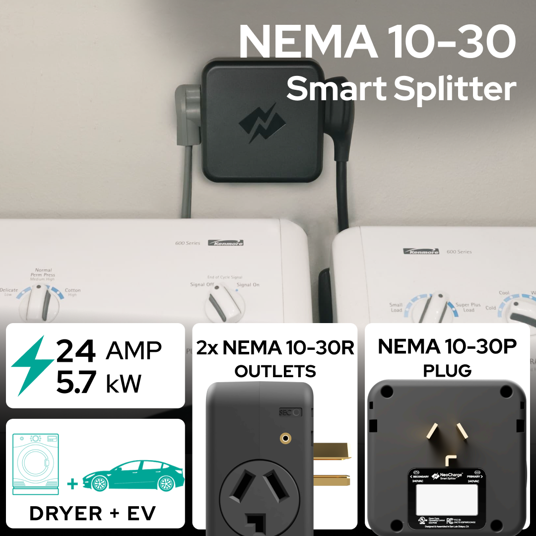 NEMA 10-30 Smart Splitter - EV/Dryer