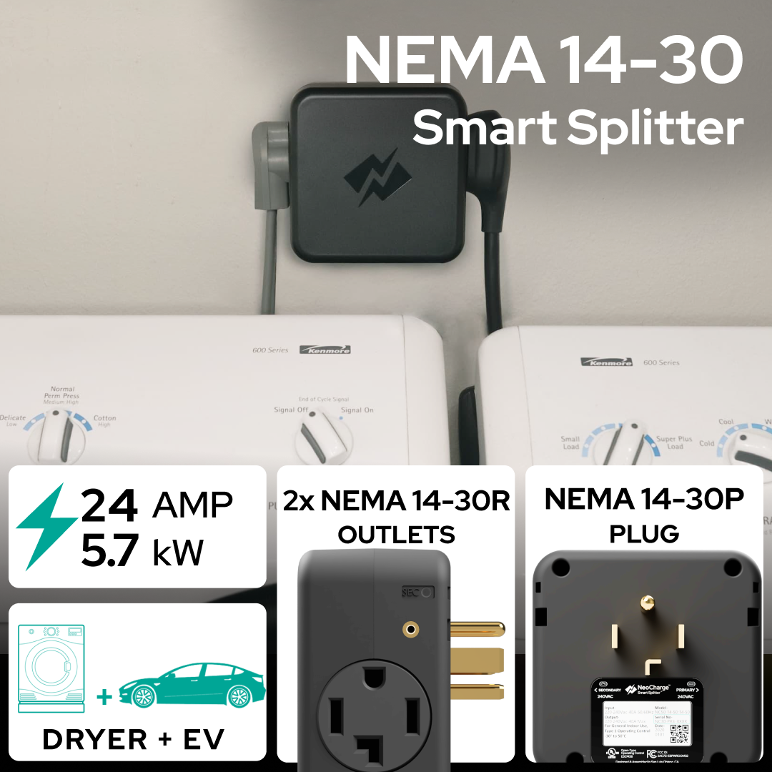 NEMA 14-30 Smart Splitter - EV/Dryer