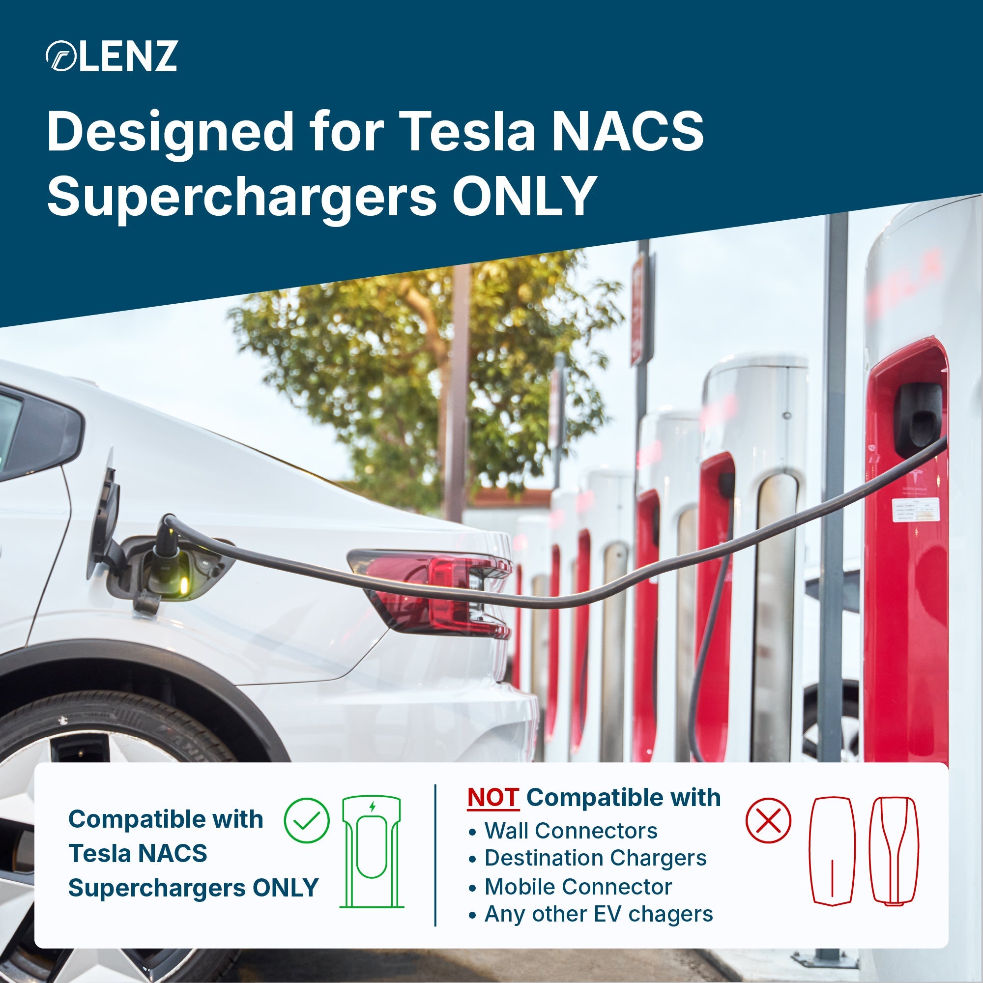 NACS Supercharger to CCS1 Adapter - LENZ