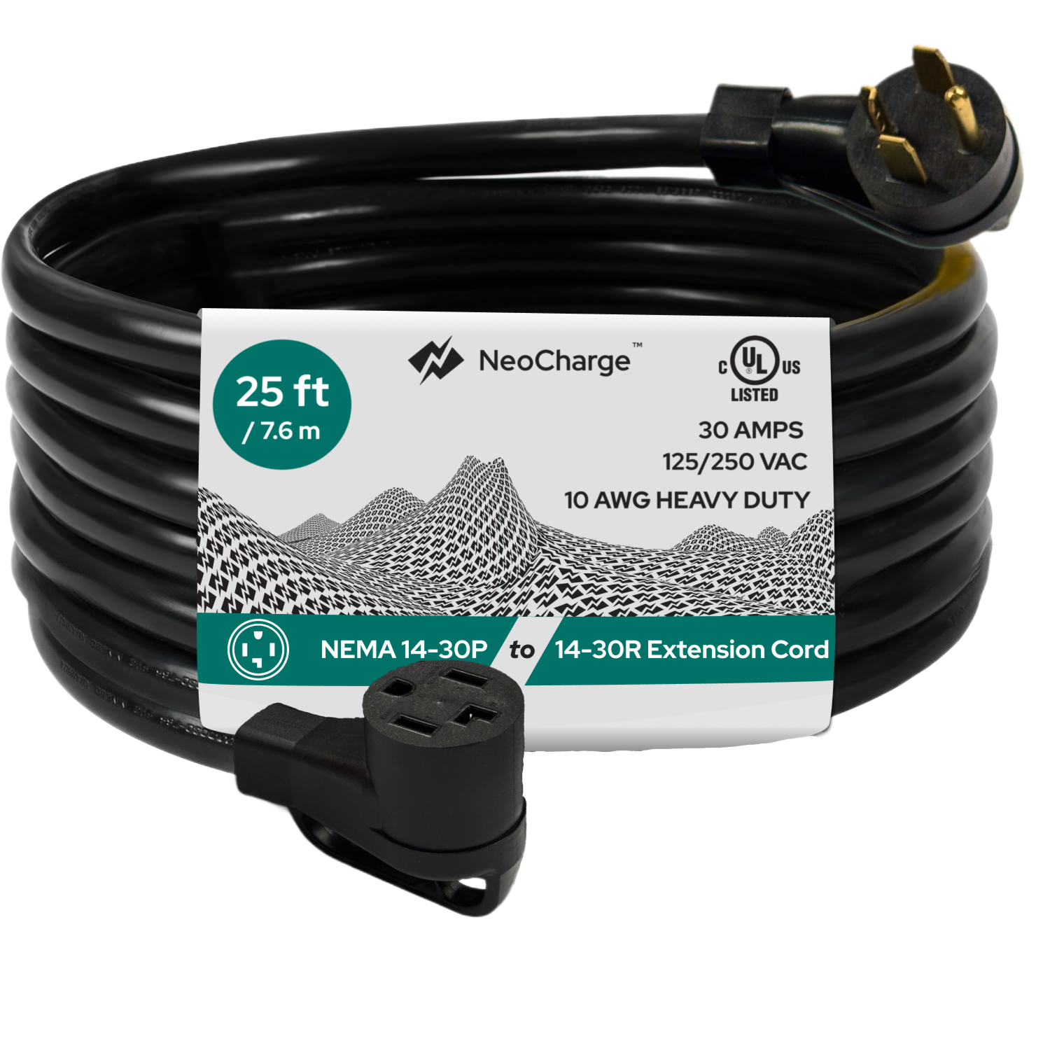 NEMA 14-30 Extension Cord - 25ft