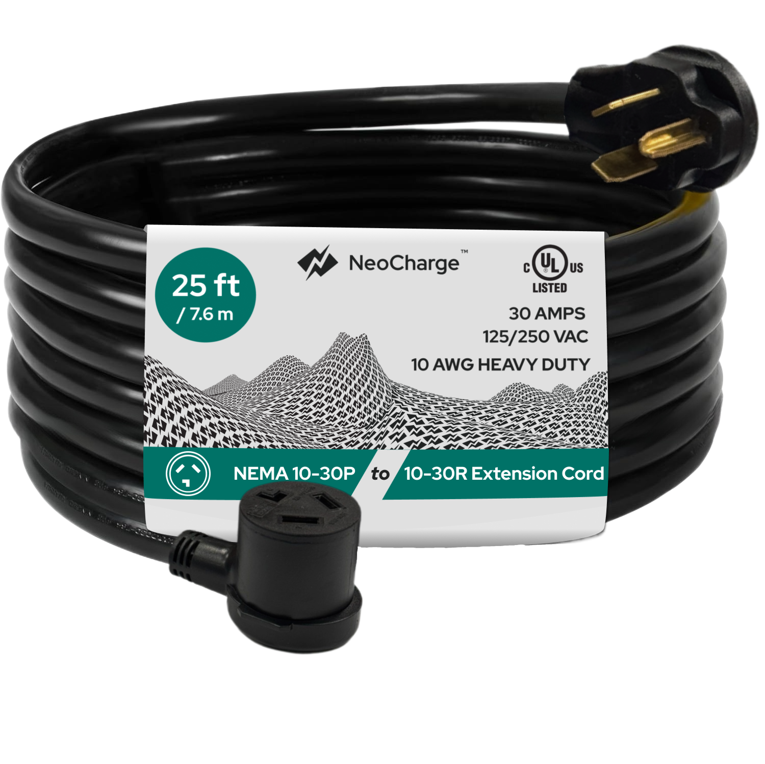 NEMA 10-30 Extension Cord - 25ft