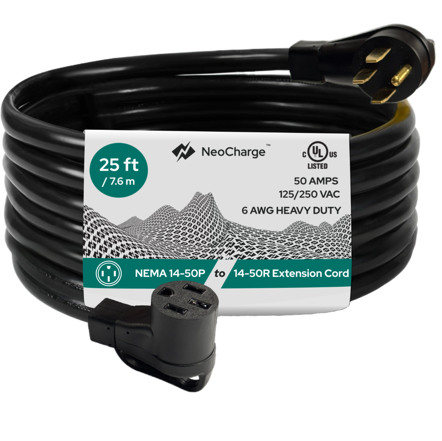 NEMA 14-50 Extension Cord - 25ft