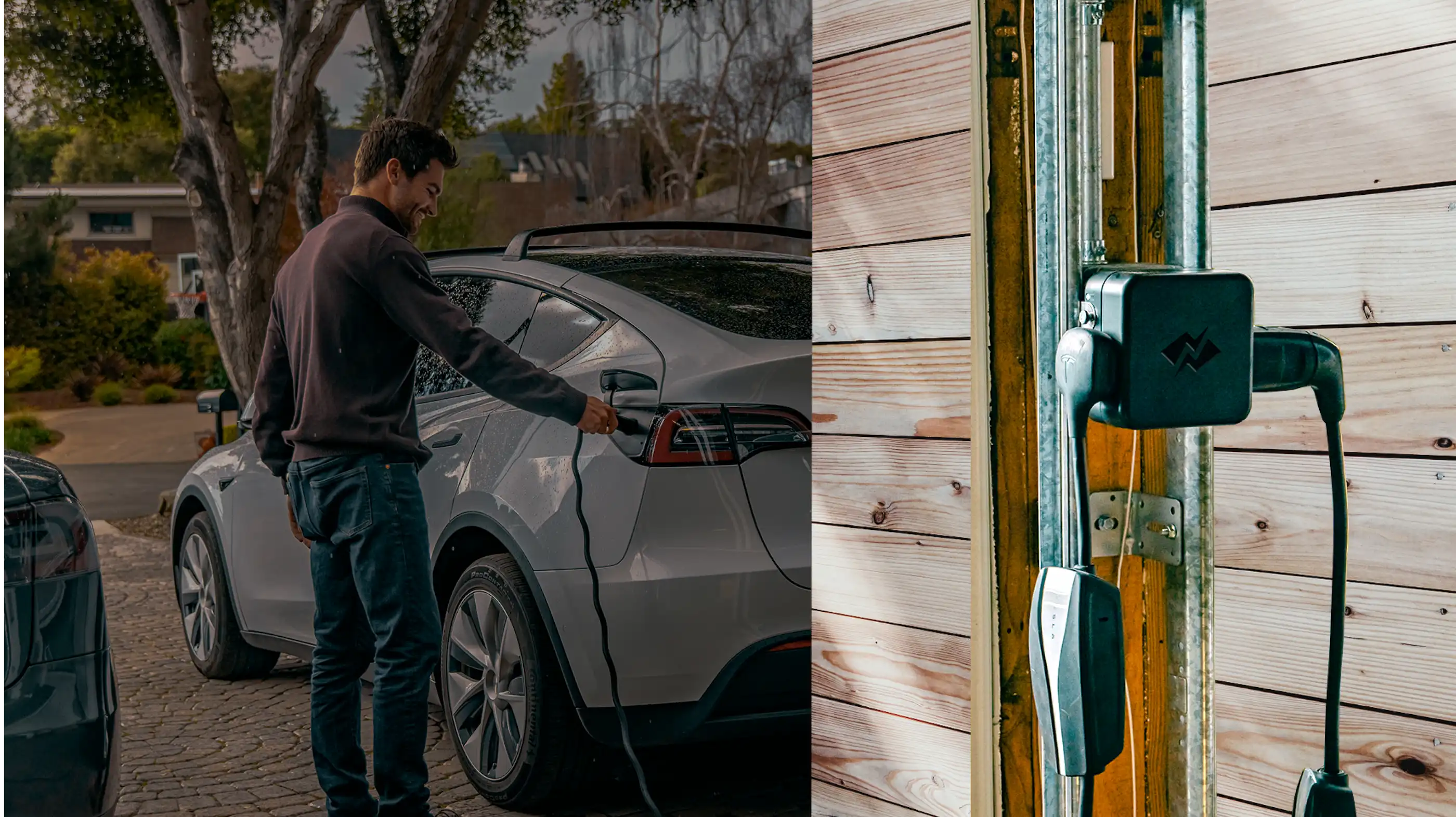 Smart Splitter with Tesla and Tesla Mobile Connector Level 2 EV Charger