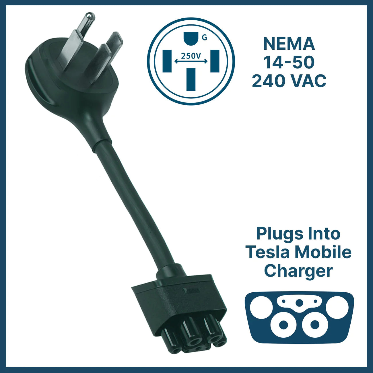 Tesla NEMA 14-50 Gen 2 Mobile Connector Smart Adapter 