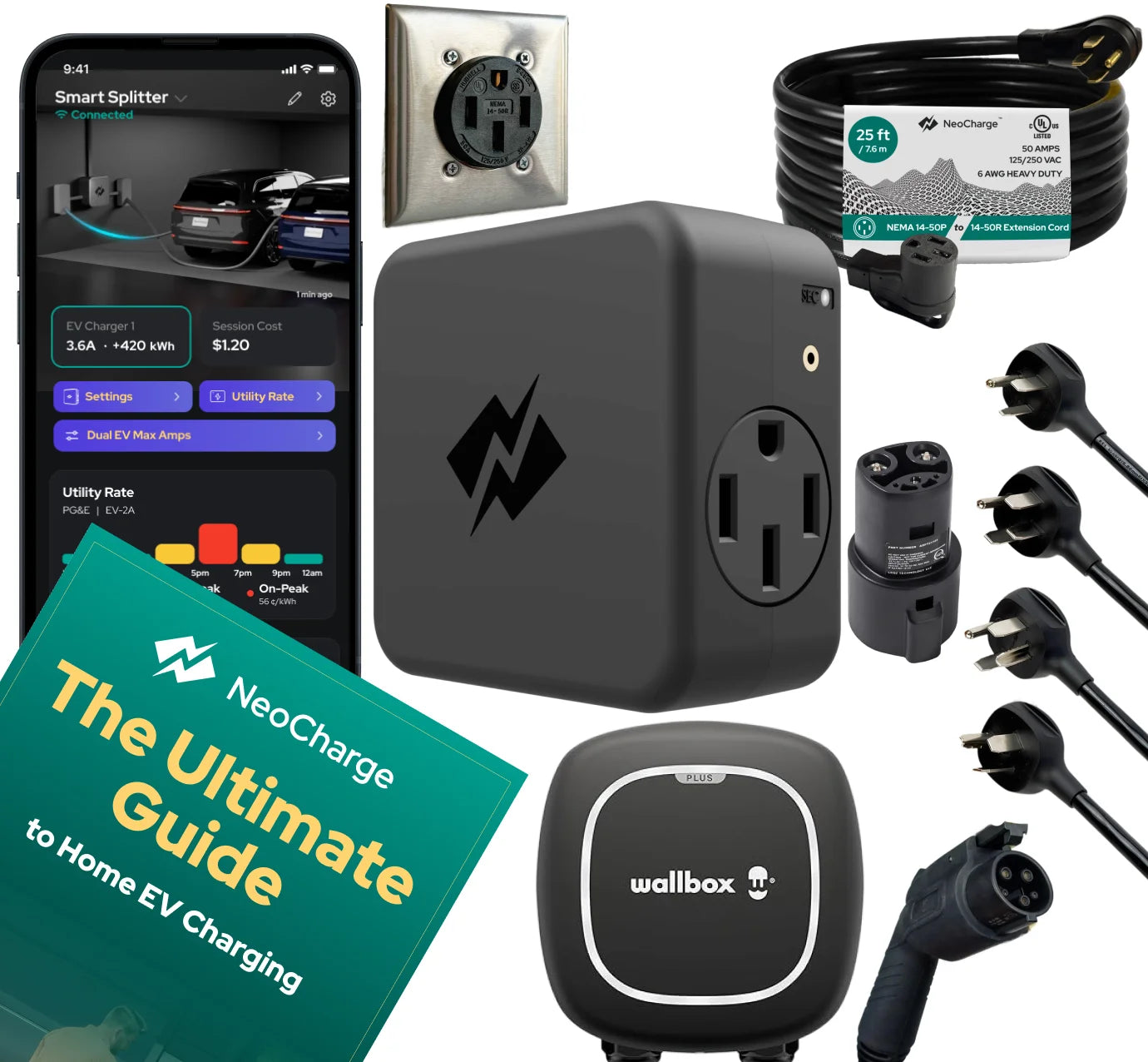 NEMA 14-50 Smart Splitter Ultimate Bundle - NeoCharge